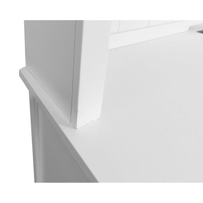 Vaisselier moderne en bois avec portes, vaisselier de rangement, rangement de bureau, entièrement assemblé, blanc