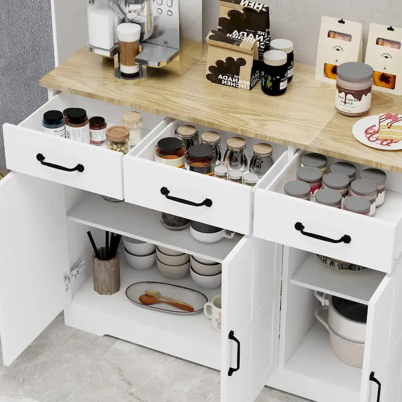Meuble de rangement, vaisselier, blanc
