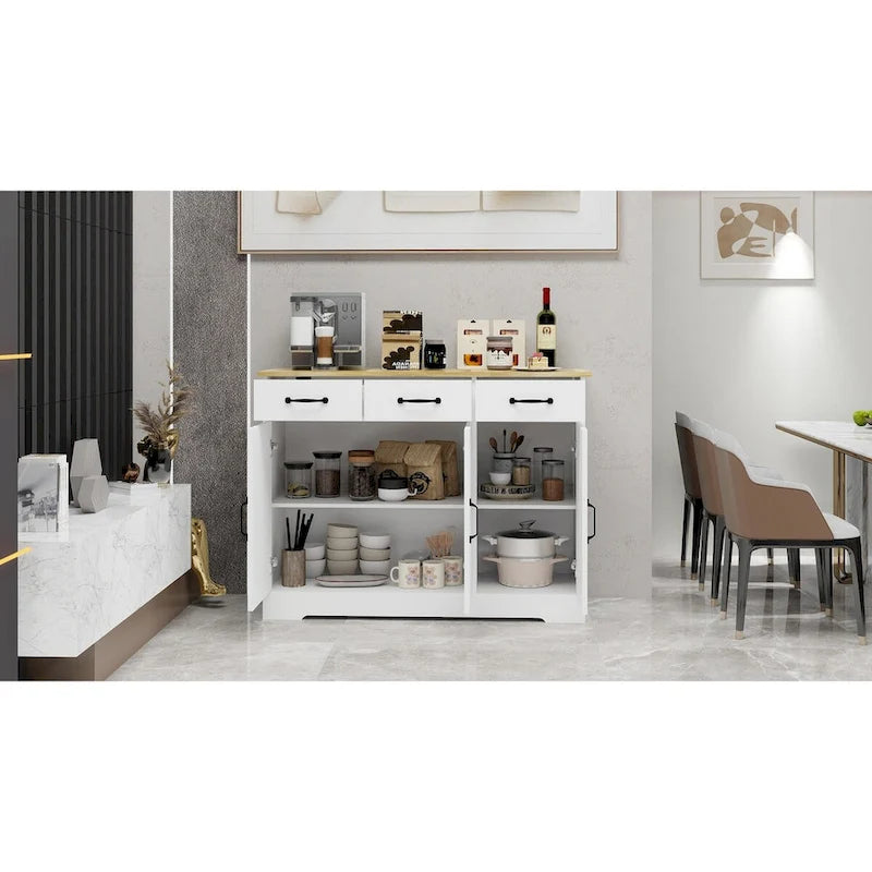 Meuble de rangement, vaisselier, blanc
