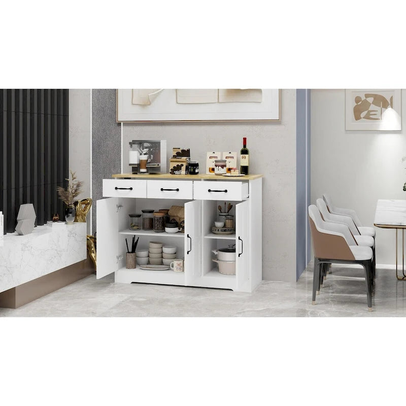 Meuble de rangement, vaisselier, blanc