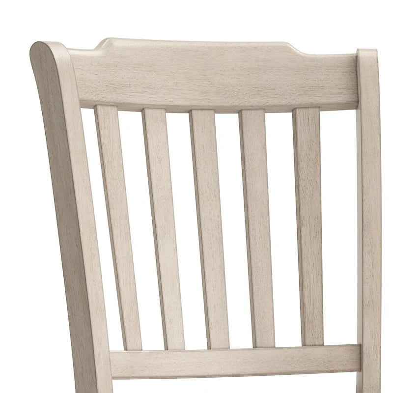 Chaises de comptoir en bois à dossier à lattes Eleanor (lot de 2) par