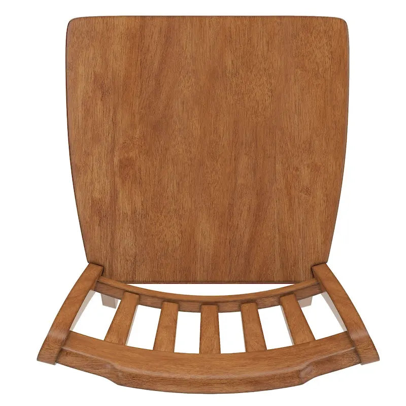 Chaises de comptoir en bois à dossier à lattes Eleanor (lot de 2) par