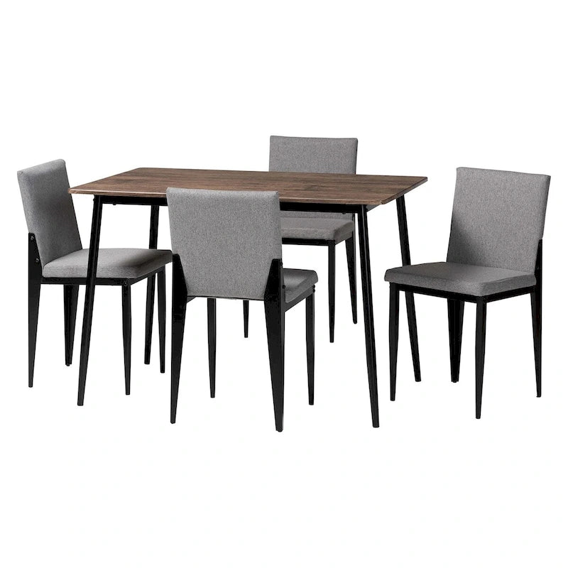 Ensemble de salle à manger Bishop Industrial Fabric and Metal de 5 pièces