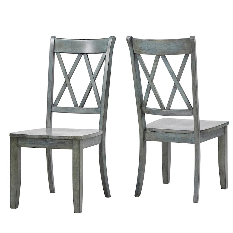 Chaise de salle à manger Eleanor X Back en bois (lot de 2) par