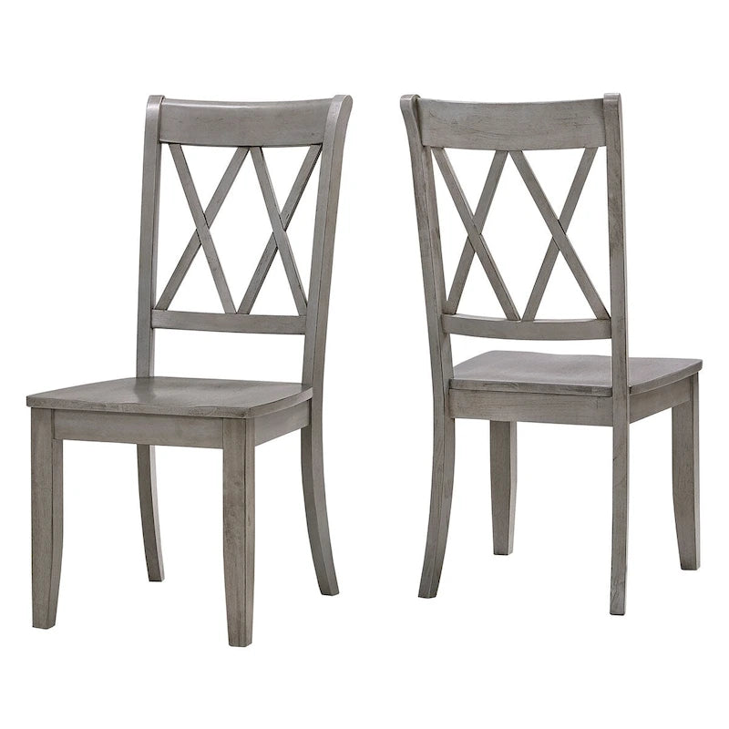 Chaise de salle à manger Eleanor X Back en bois (lot de 2) par
