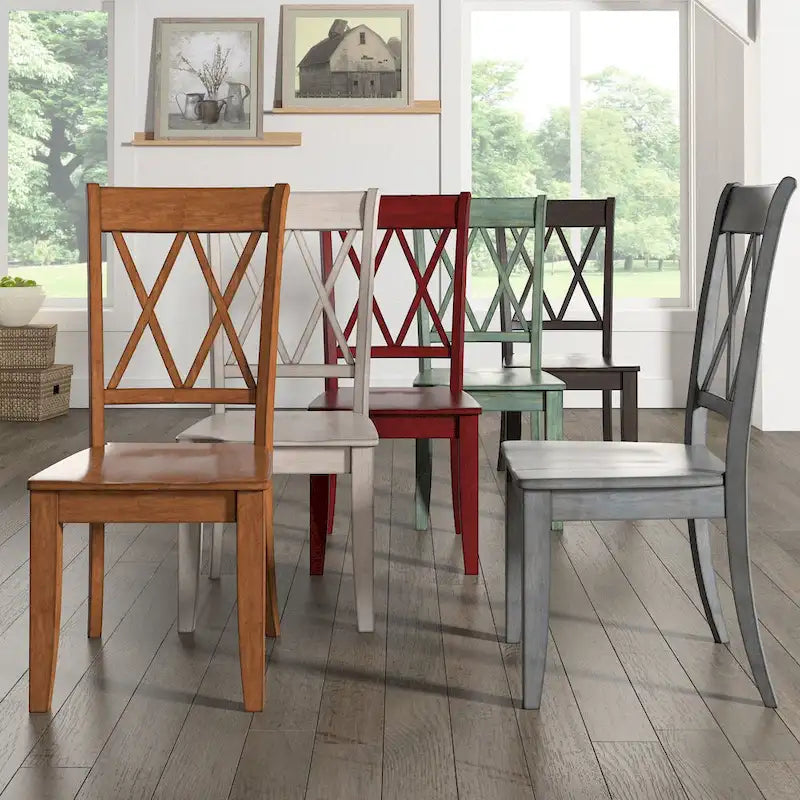 Eleanor X Back Wood Dining Chair (Set of 2) by 