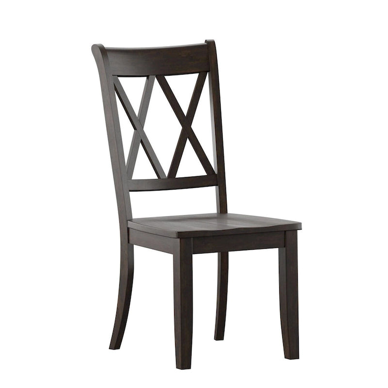 Chaise de salle à manger Eleanor X Back en bois (lot de 2) par