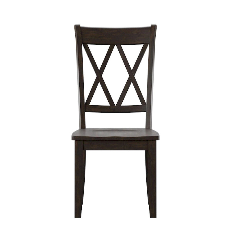 Chaise de salle à manger Eleanor X Back en bois (lot de 2) par