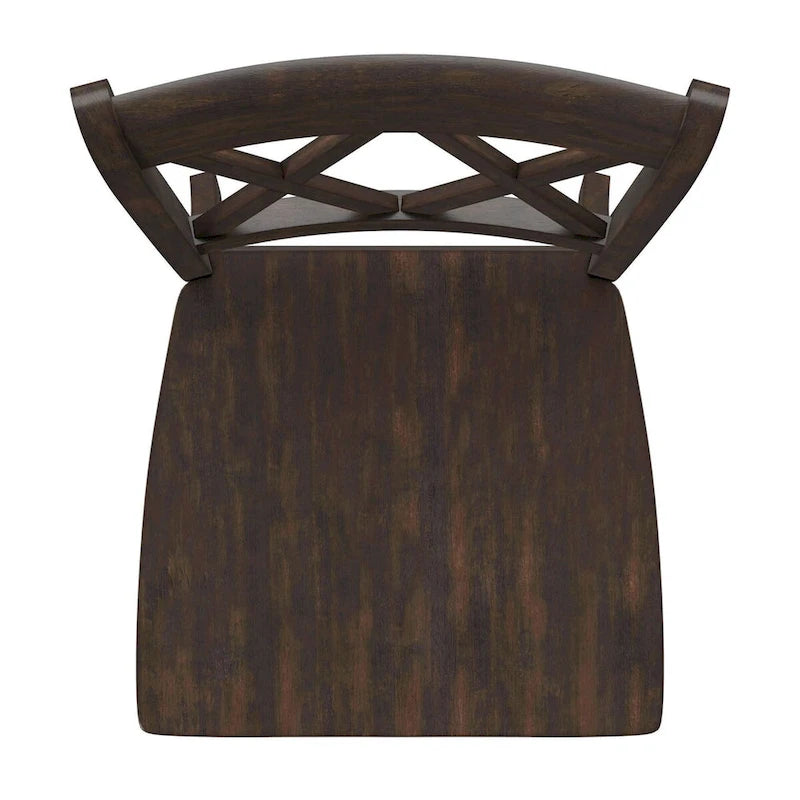 Chaise de salle à manger Eleanor X Back en bois (lot de 2) par