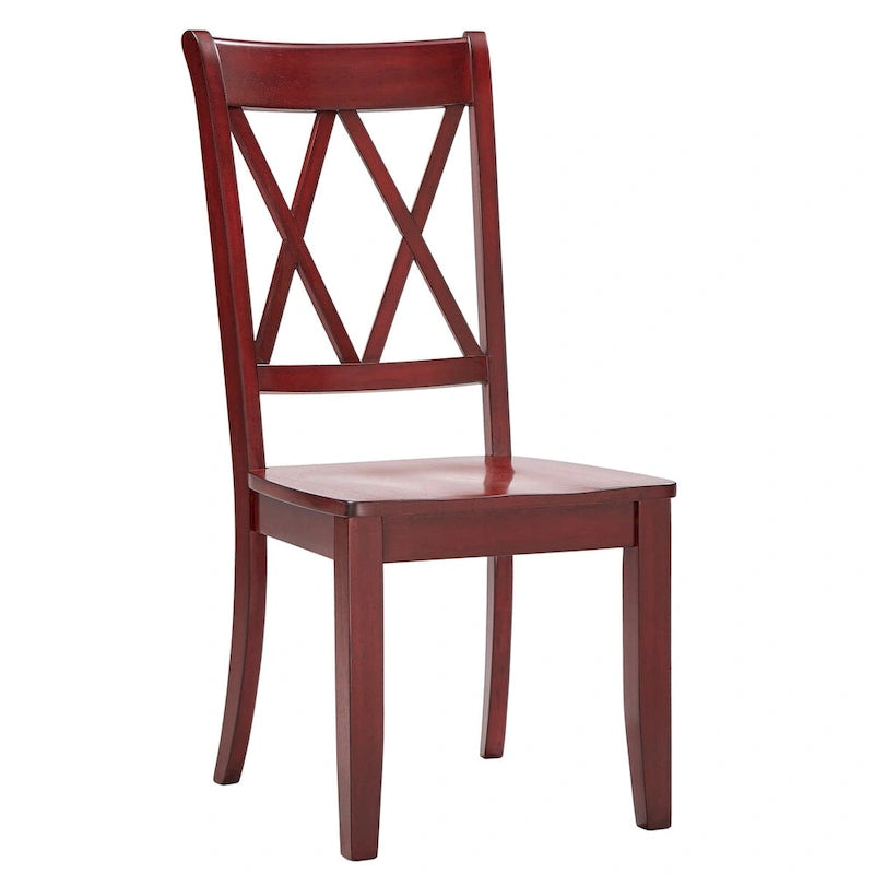 Chaise de salle à manger Eleanor X Back en bois (lot de 2) par