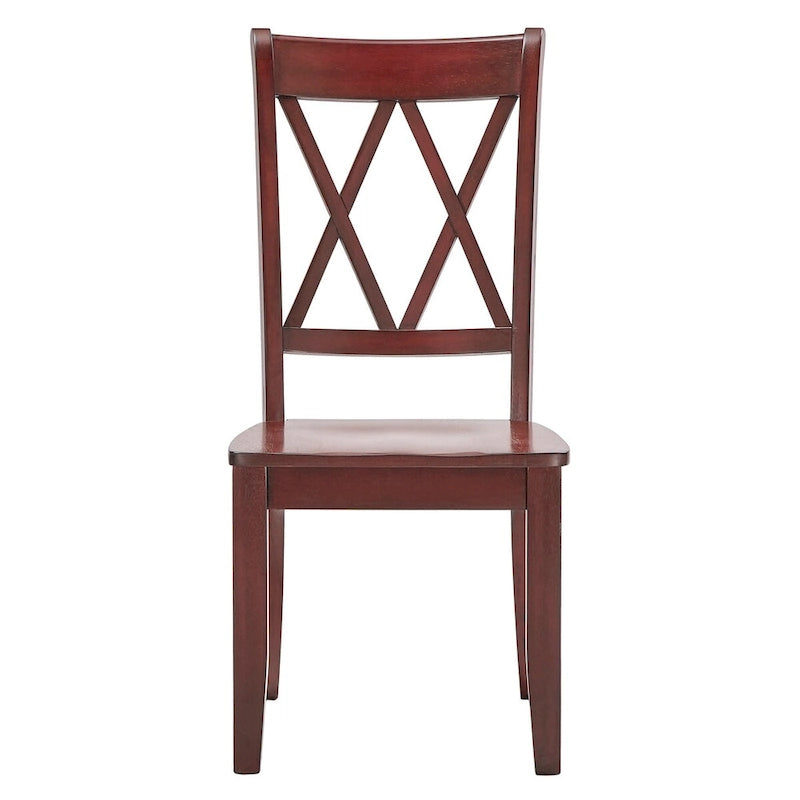 Chaise de salle à manger Eleanor X Back en bois (lot de 2) par