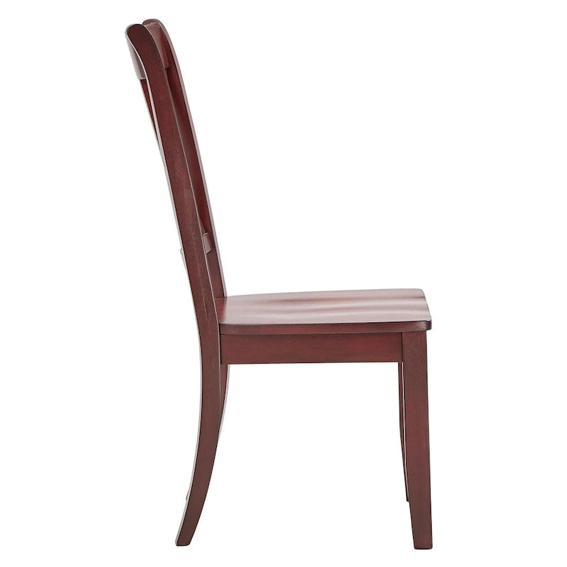 Chaise de salle à manger Eleanor X Back en bois (lot de 2) par