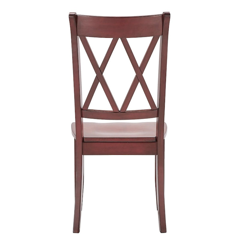 Chaise de salle à manger Eleanor X Back en bois (lot de 2) par