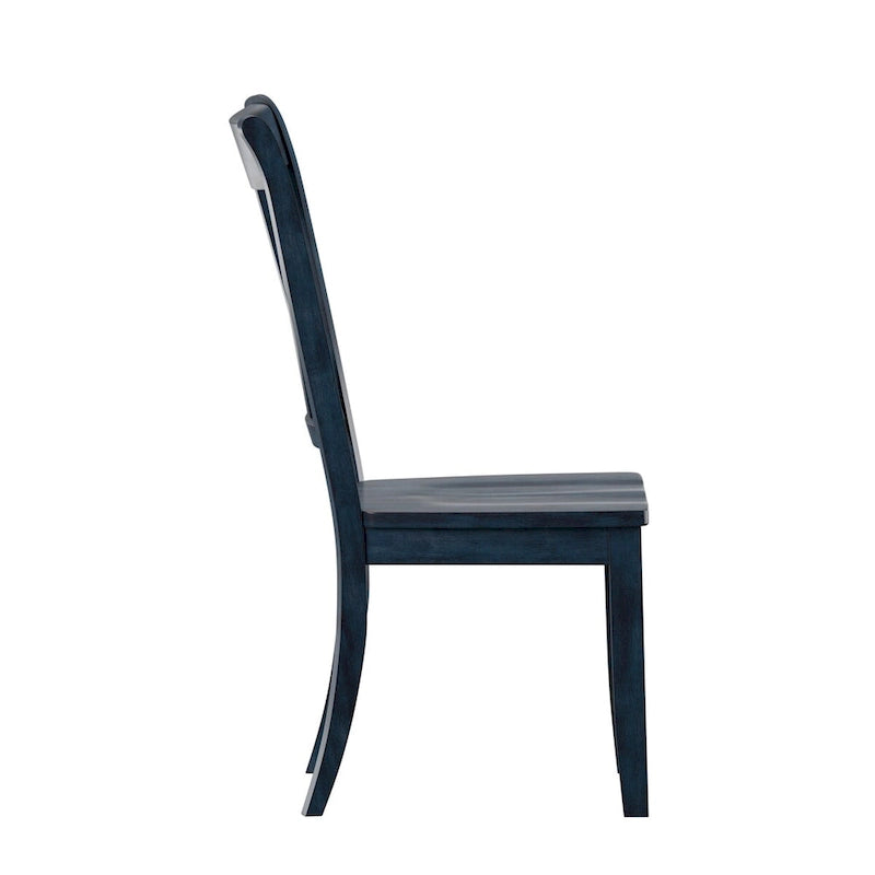 Chaise de salle à manger Eleanor X Back en bois (lot de 2) par