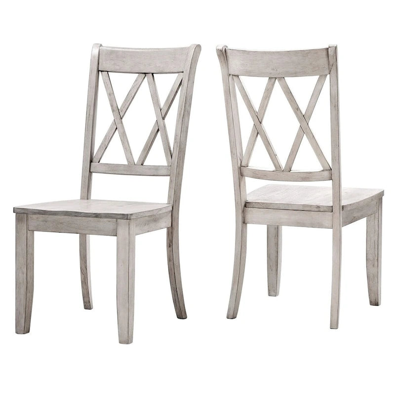 Chaise de salle à manger Eleanor X Back en bois (lot de 2) par