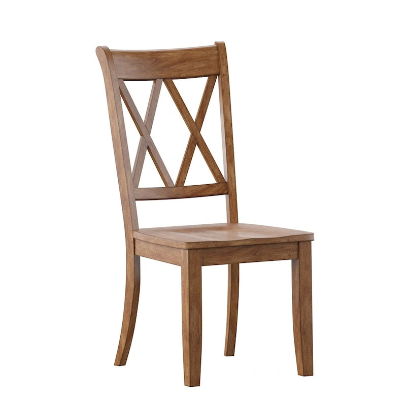 Chaise de salle à manger Eleanor X Back en bois (lot de 2) par