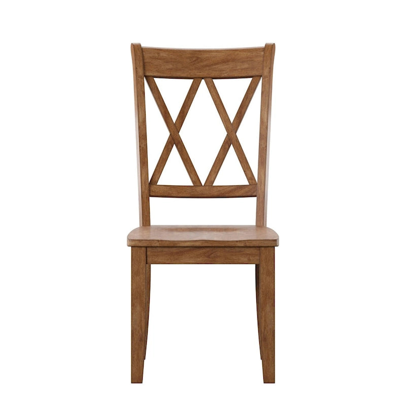 Chaise de salle à manger Eleanor X Back en bois (lot de 2) par