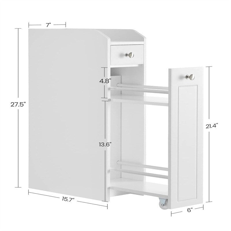 Petit meuble de rangement pour salle de bain - 15,7P x 7L x 27,5H