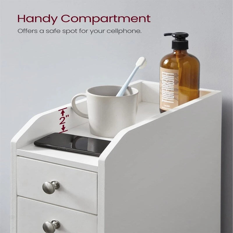 Petit meuble de rangement pour salle de bain - 15,7P x 7L x 27,5H