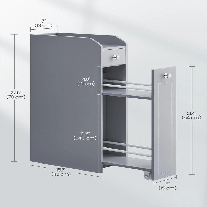 Petit meuble de rangement pour salle de bain - 15,7P x 7L x 27,5H