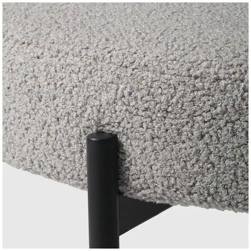 Chaise de salle à manger Bayville en métal avec dossier incurvé et revêtement en tissu (Lot de 4)