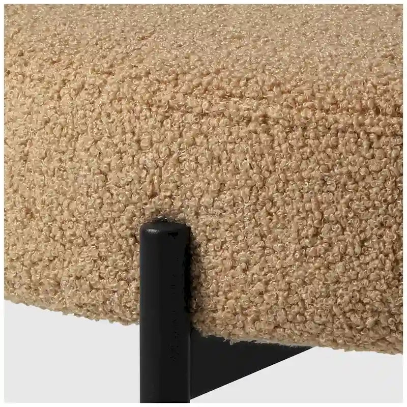 Chaise de salle à manger Bayville en métal avec dossier incurvé et revêtement en tissu (Lot de 4)