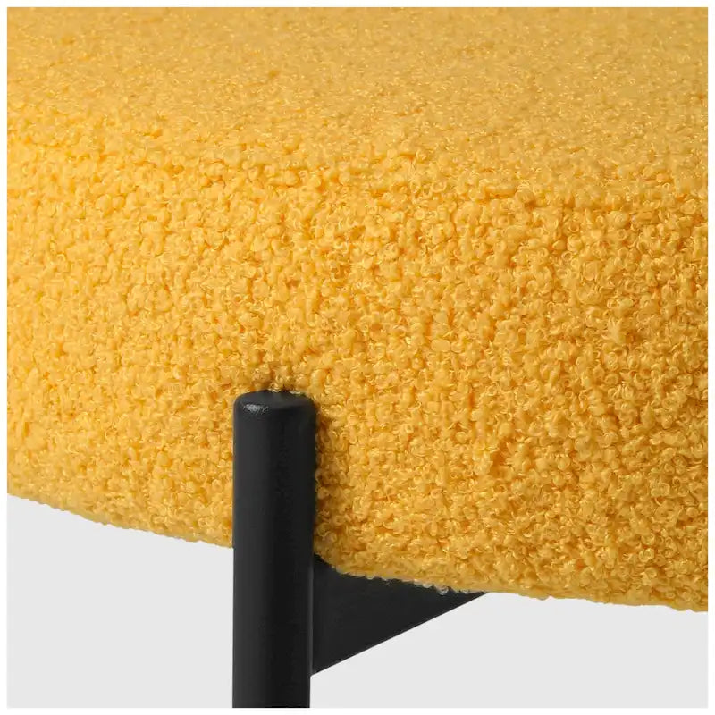 Chaise de salle à manger Bayville en métal avec dossier incurvé et revêtement en tissu (Lot de 4)