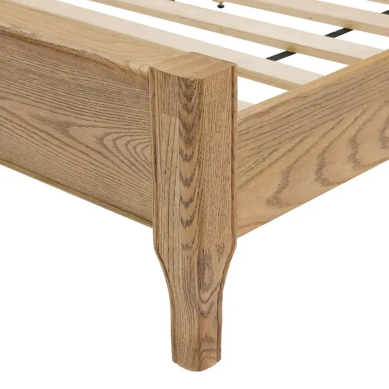 Lit plateforme en panneaux de bois massif avec tête de lit, lits doubles rustiques en bois, cadre de lit, mobilier de chambre à coucher