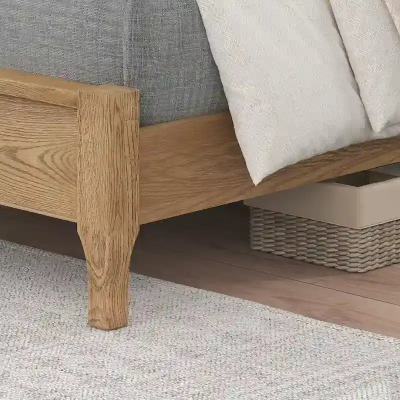 Lit plateforme en panneaux de bois massif avec tête de lit, lits doubles rustiques en bois, cadre de lit, mobilier de chambre à coucher
