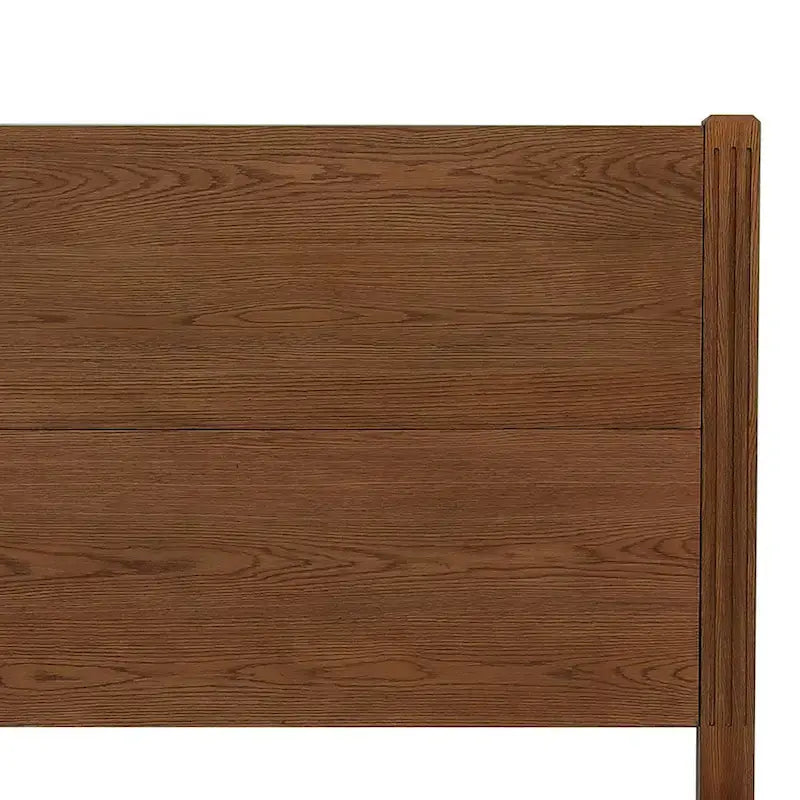 Lit plateforme en panneaux de bois massif avec tête de lit, lits doubles rustiques en bois, cadre de lit, mobilier de chambre à coucher